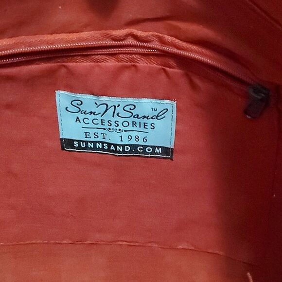 Sun N Sand Stripped Large Boho Beach Straw Tote Bag - Picture 7 of 7